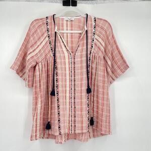 Women's Suncoo Boho Pink Cream Top T1/S